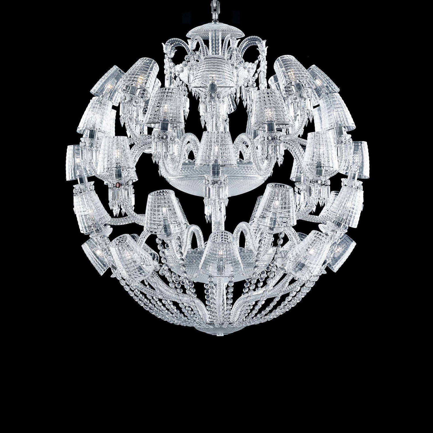 Chandelier 40l Baccarat Le Roi Soleil 2810330 Chandelier 40 Lights Baccarat