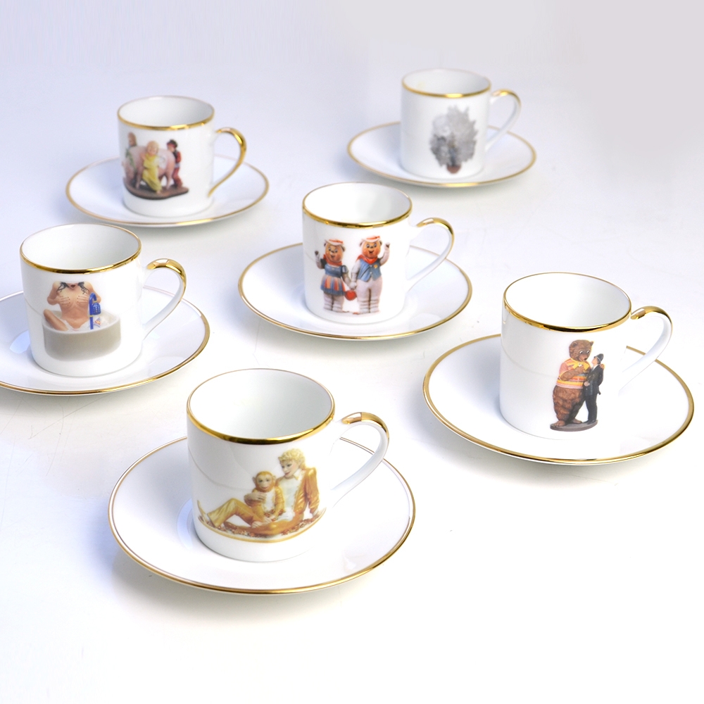 Coffee Cup Bernardaud Bity Series 0940 7633 Set Of 6 Coffee Cups Saucers Bernardaud