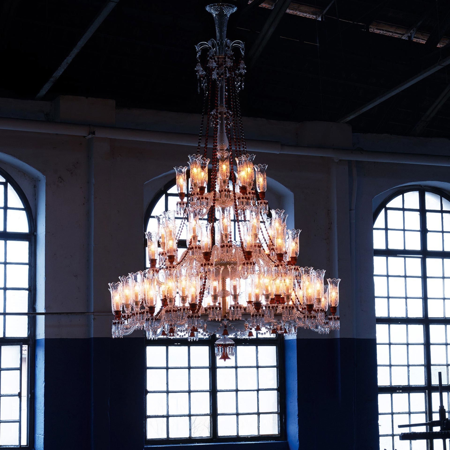 Chandelier Clear And Red 84l Baccarat Zenith 2807099 Chandelier Clear And Red 84 Lights Baccarat