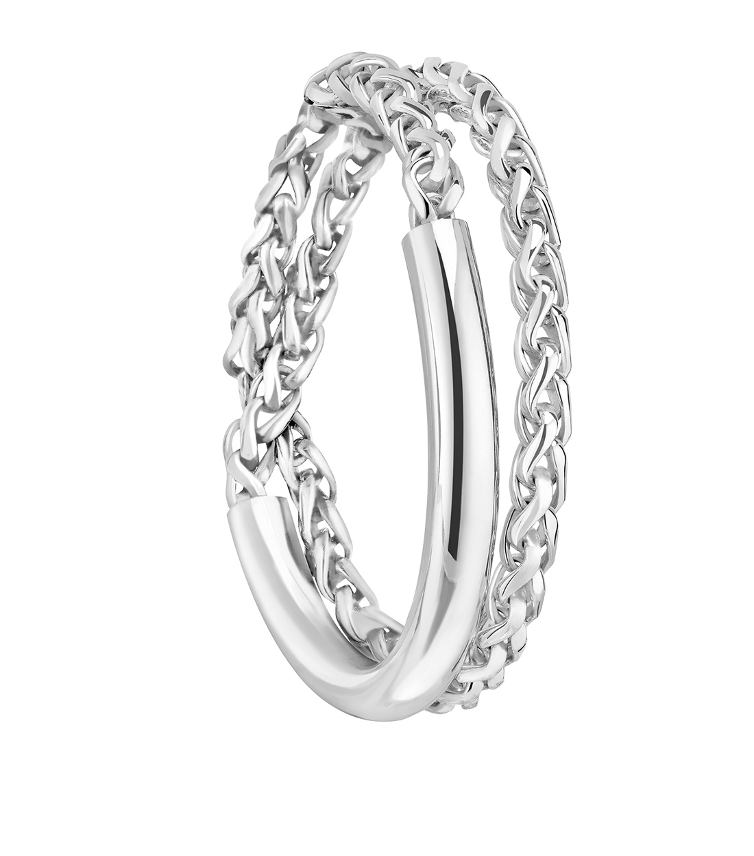 Bracelet Christofle Duo Complice 06735021 Bracelet S2 In Sterling Silver Christofle