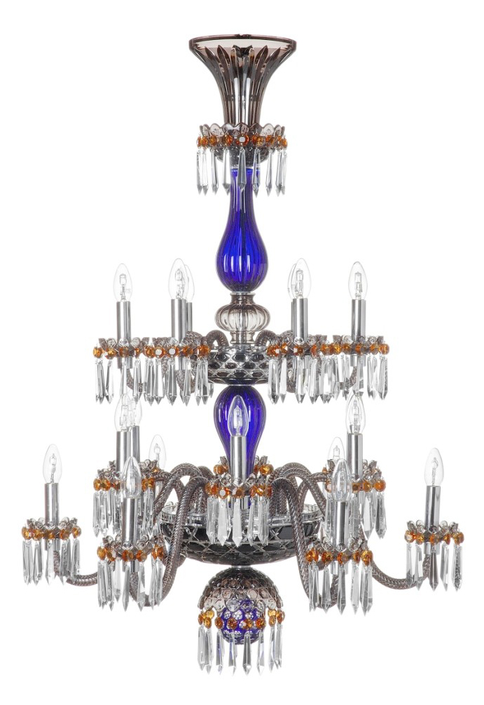 Chandelier Saint Louis Arlequin 79204192 18 Lights Chandelier Black And Blue Saint Louis