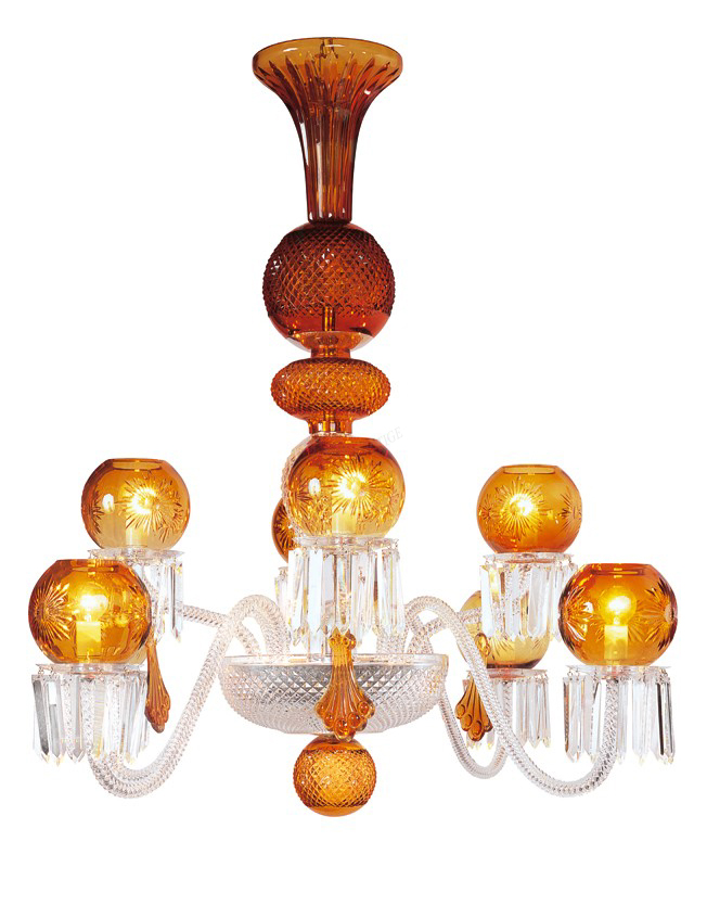 Chandelier Saint Louis Maharadja 79202028 Amber 8 Light Chandelier Saint Louis