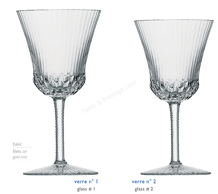 Glass Saint Louis Apollo 30100200 Gold Rim Water Glass Saint Louis