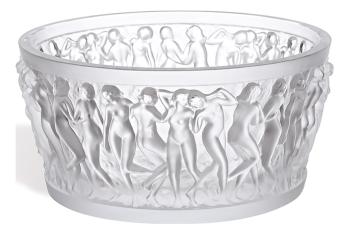 Bacchantes bowl in clear crystal - Lalique