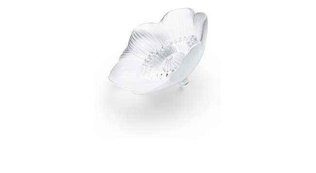Anemone sculpture in clear crystal, small size clear - Lalique