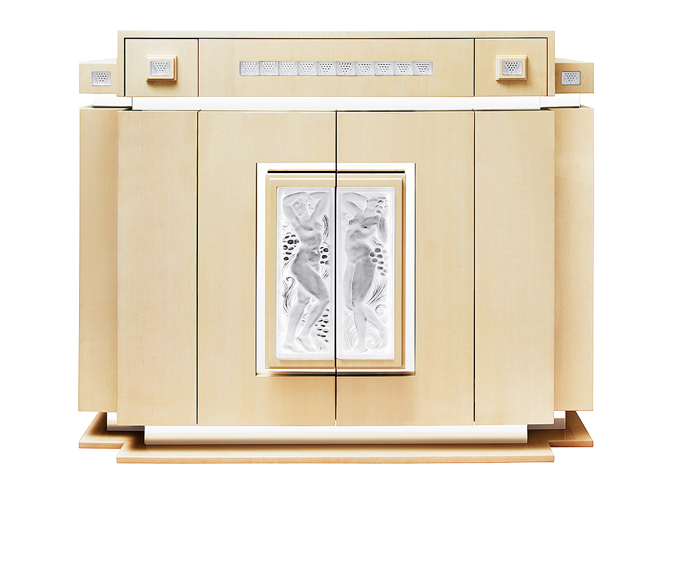 Femme bras levés bar in numbered edition, clear crystal and ivory ash ivory ash - Lalique