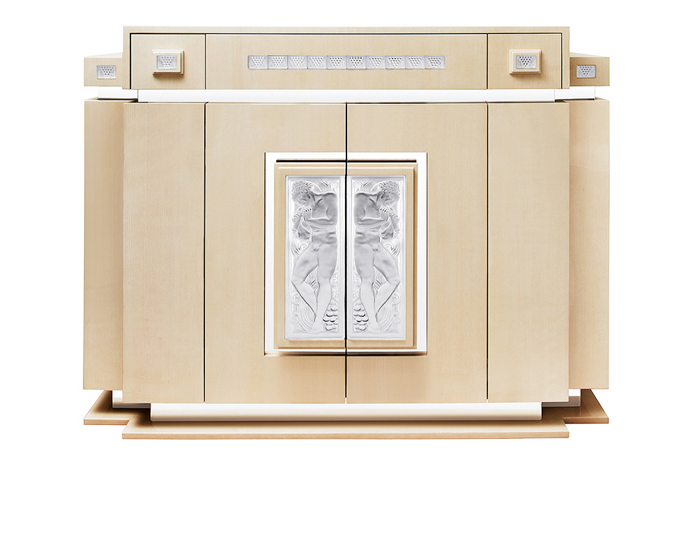 Joueur de pipeau bar in numbered edition, clear crystal and ivory ash ivory ash - Lalique
