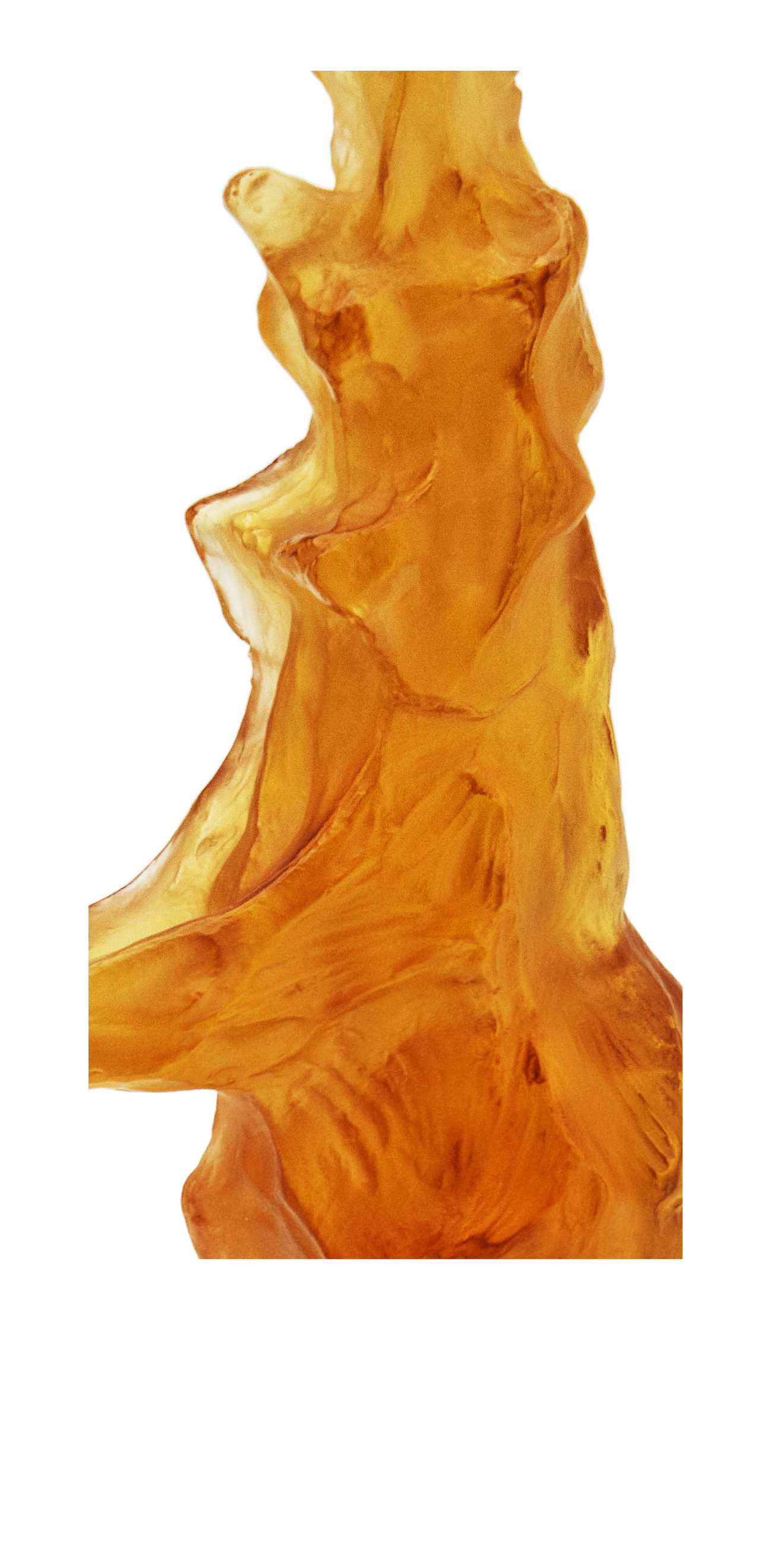 Dancing elephant in amber crystal amber - Lalique