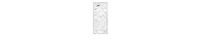 Roses decorative panel in clear crystal, small size - Lalique