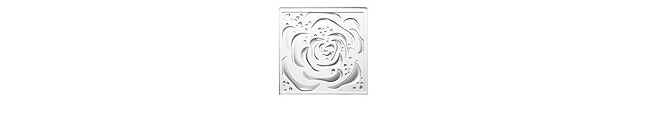 Roses decorative panel in clear crystal, medium size - Lalique