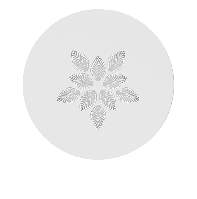 Languedoc interior panel in clear crystal, satin finish glass, round - Lalique