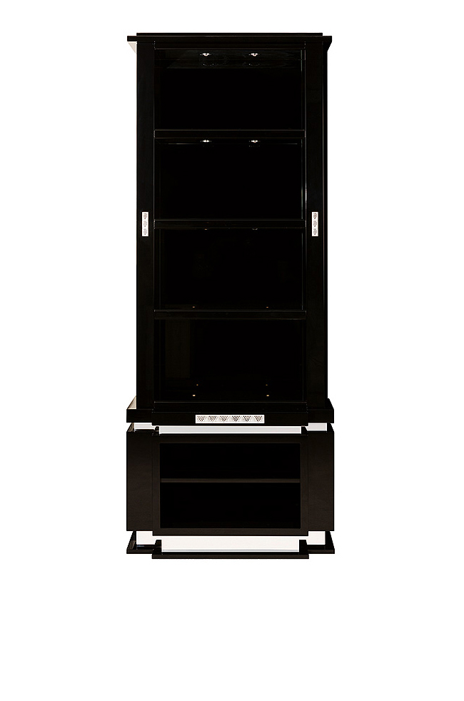 Raisins library in numbered edition, clear crystal and black lacquered black lacquered - Lalique