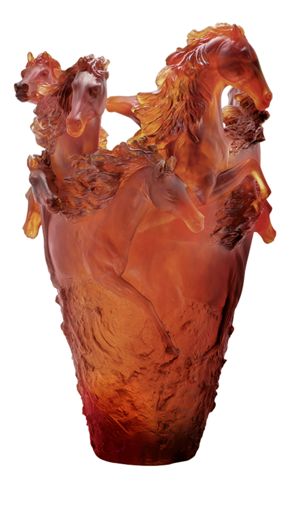 Horse magnum vase amber - Daum