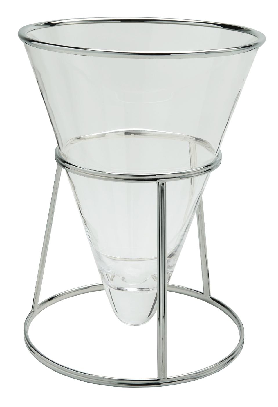 Glass champagne bucket in silver plated - Ercuis