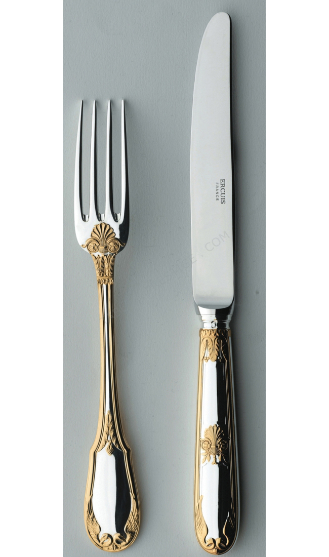 Dinner knife in sterling silver gilt (vermeil) - Ercuis