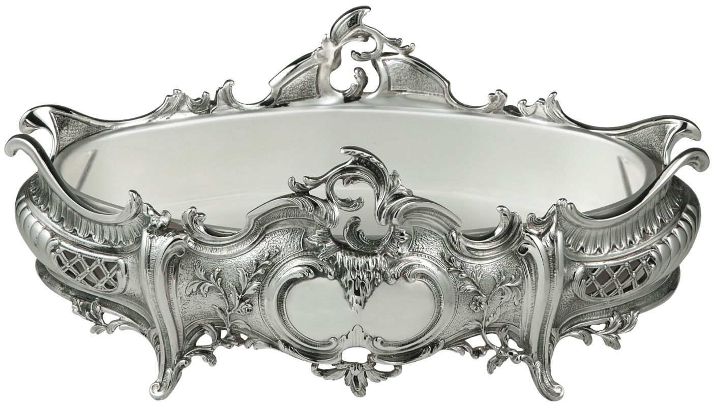 Jardinière in sterling silver (silver-plated inner tray) 2950g in sterling silver - Ercuis