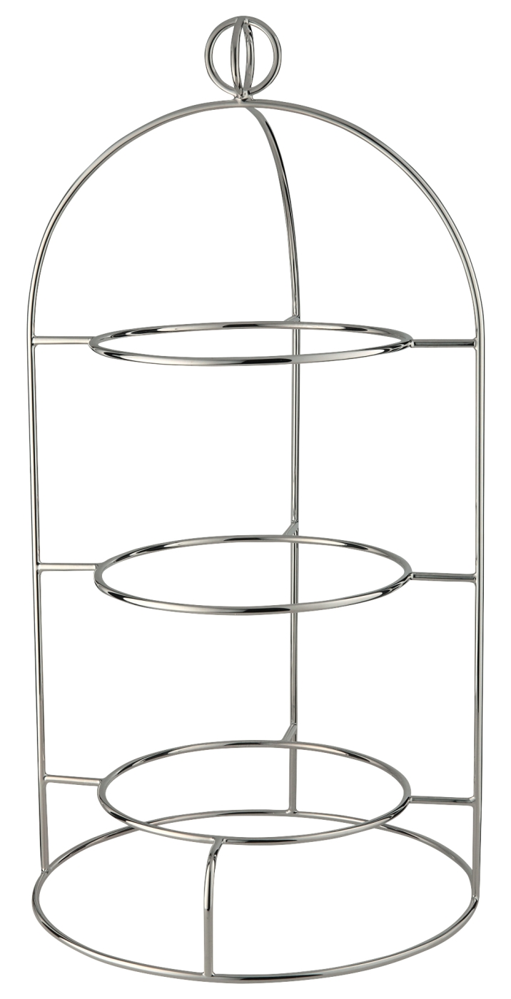 Plate stand 3 tiers in silver plated - Ercuis