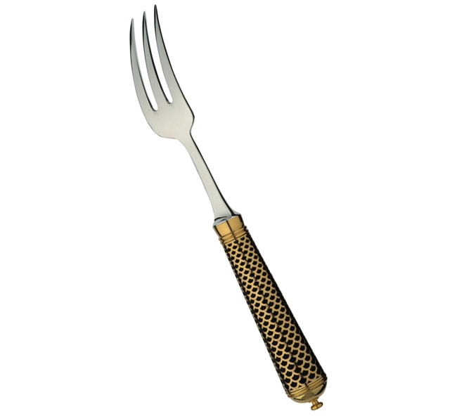 Salad serving spoon in sterling silver gilt (vermeil) - Ercuis