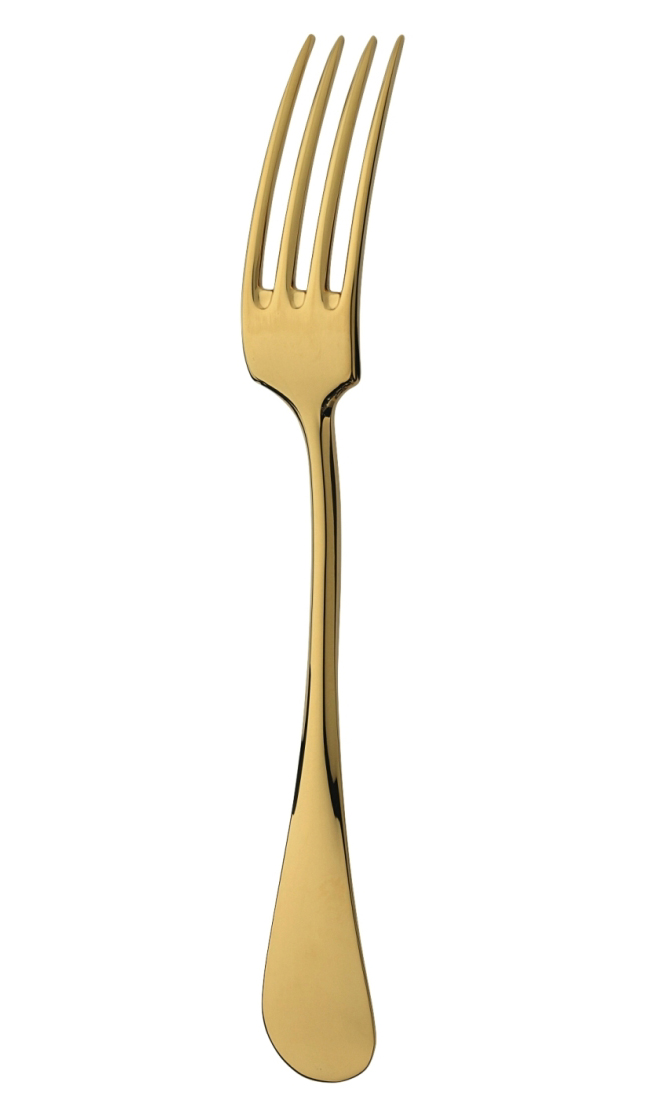 Serving fork in gilded silver plated - Ercuis