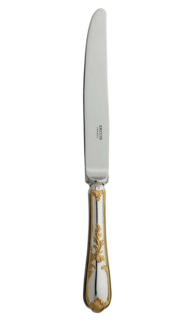 Salad serving fork in silver lated and gilding - Ercuis