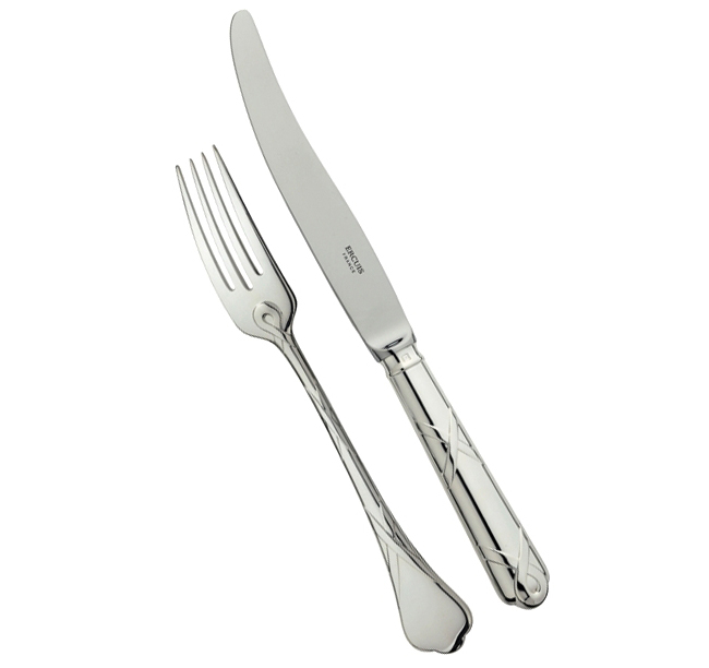 Fish serving fork in silver plated - Ercuis