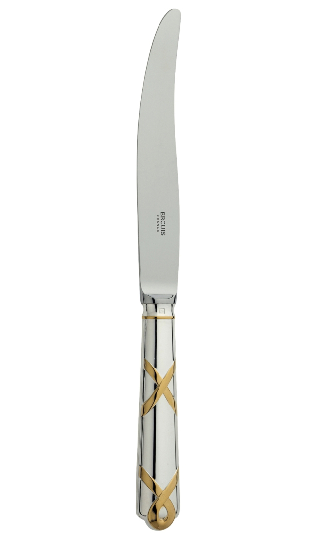 Fish serving fork in silver lated and gilding - Ercuis