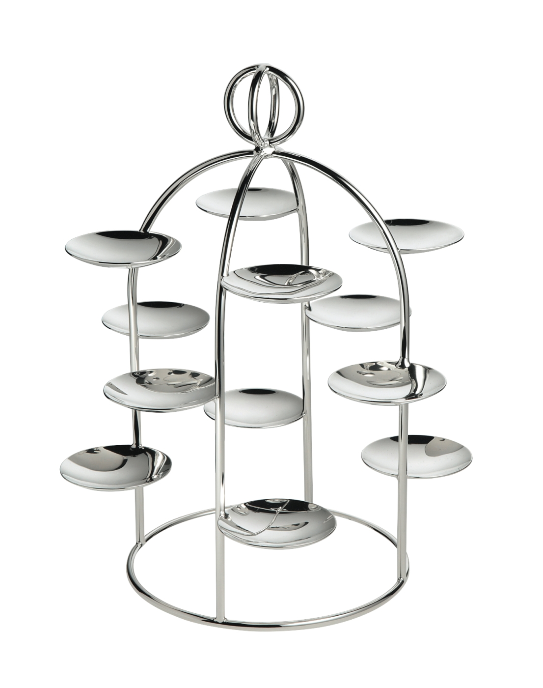 petits fours stand 12 small dishes in silver plated - Ercuis