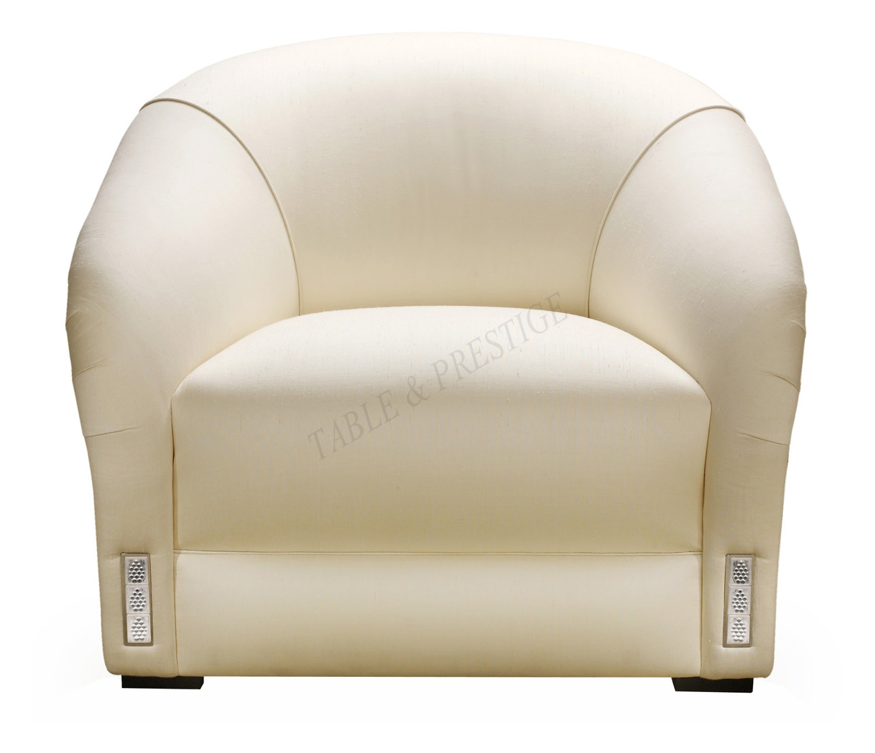 Raisins classic armchair Ivory silk and Clear crystal - Lalique