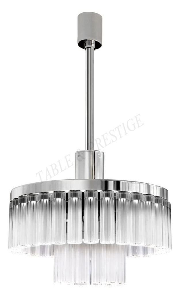 Orgue Chandeliers, 2 tiers, medium size Chrome - Lalique