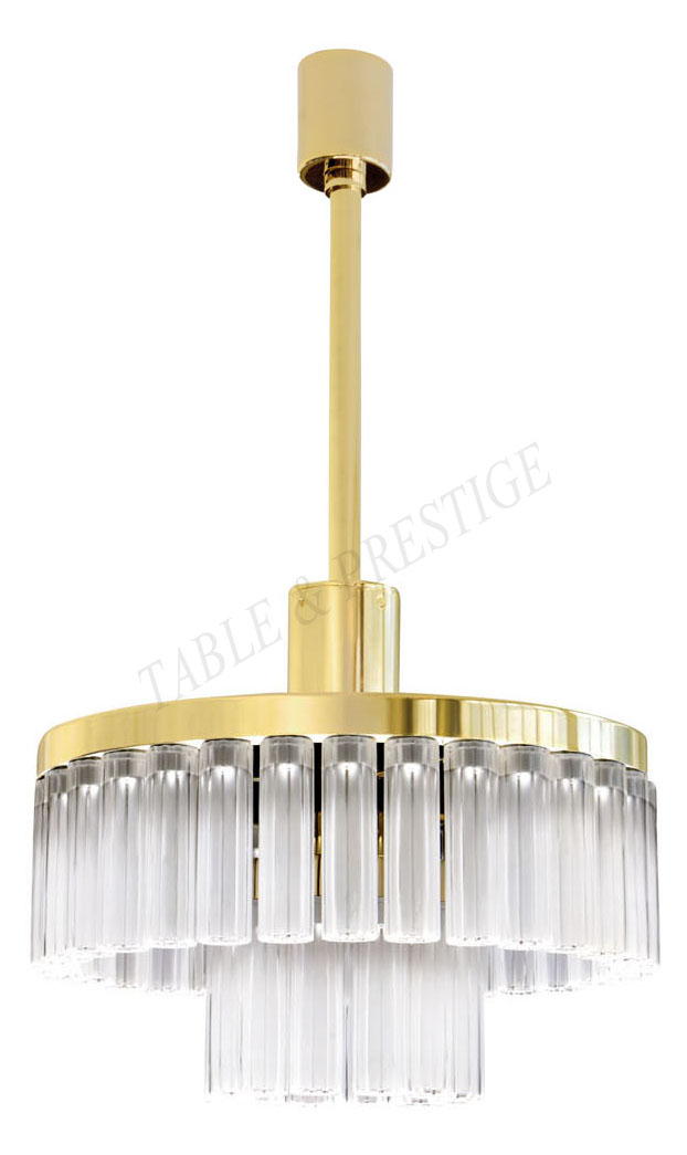 Orgue Chandeliers, 2 tiers, medium size Gilded - Lalique