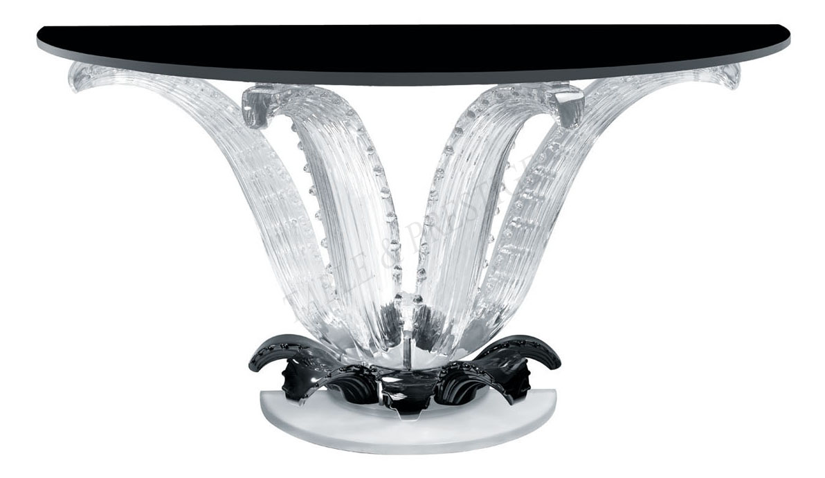 Cactus console without top Clear &amp; black - Lalique