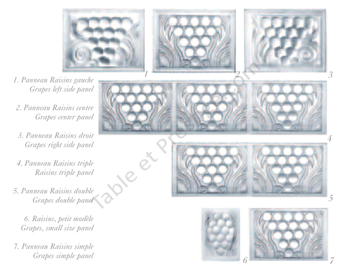 Grapes double panel mirror - Lalique