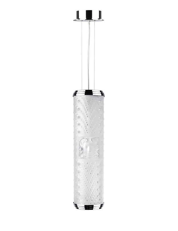 Coutard ceiling lamp in clear crystal, chrome finish - Lalique
