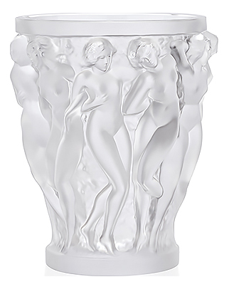 Bacchantes small vase in clear crystal, small size - Lalique
