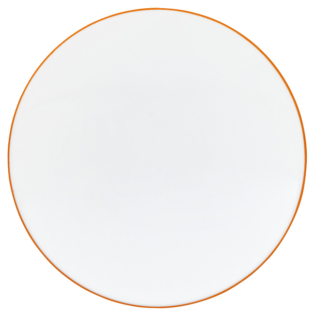 2 x bread and butter plate orange apricot - Raynaud