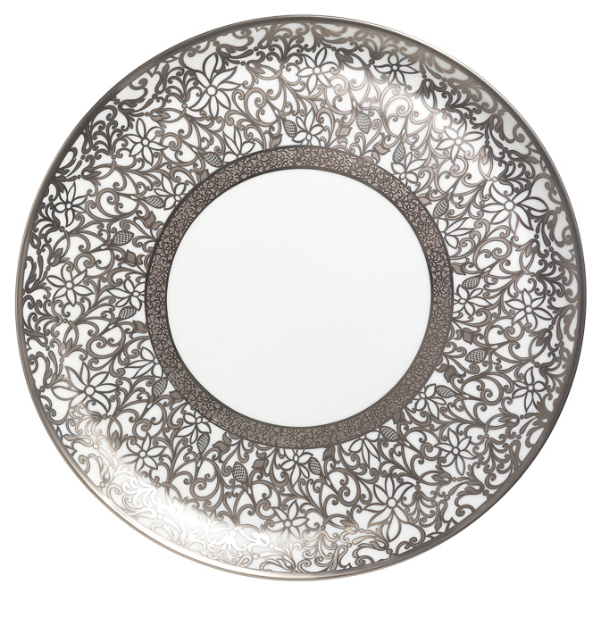 Flat cake plate white - Raynaud