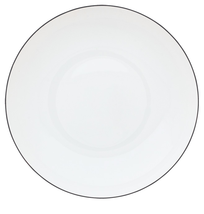 Rim soup plate black ink - Raynaud