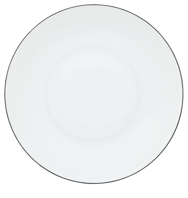 Rim soup plate black ink - Raynaud