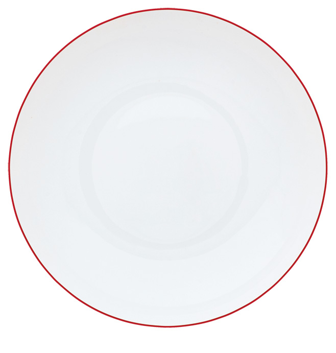 Rim soup plate vermilion - Raynaud