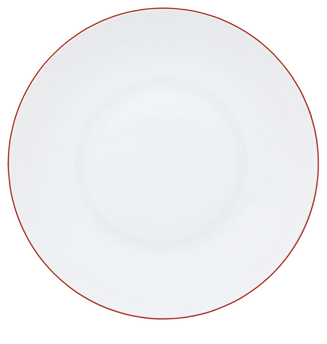 Rim soup plate vermilion - Raynaud