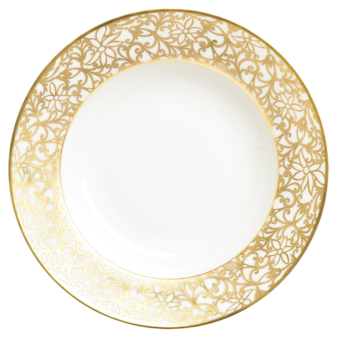 French rim soup plate white - Raynaud