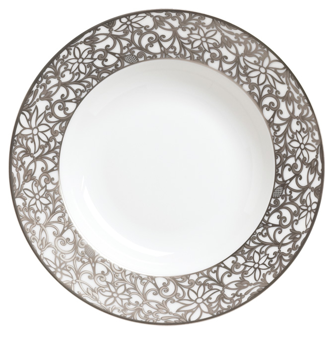 French rim soup plate white - Raynaud