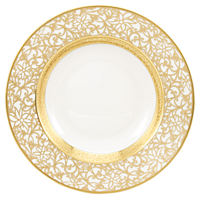 French rim soup plate white - Raynaud