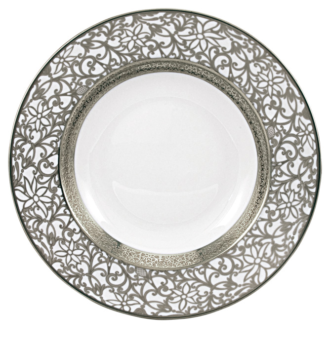 French rim soup plate white - Raynaud