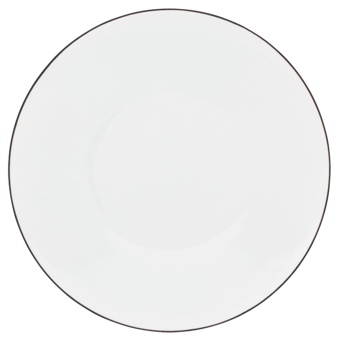 2 x dessert plate black ink - Raynaud