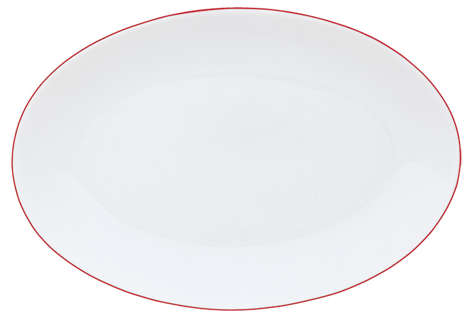 Oval dish small vermilion - Raynaud
