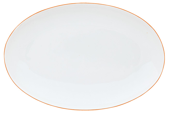 Pickle dish orange apricot - Raynaud