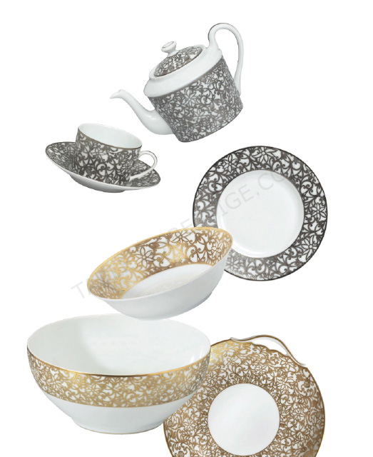 Salad cake plate green - Raynaud