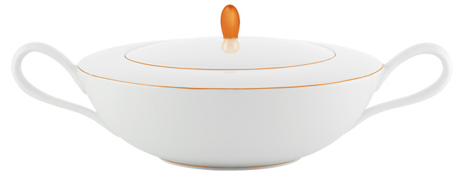 Soup tureen orange apricot - Raynaud