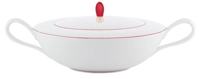 Soup tureen vermilion - Raynaud